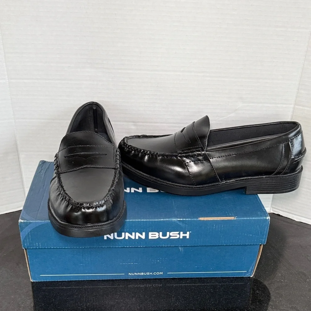 NEW! Nunn Bush Men's Lincoln Moc Toe Penny Loafers 10.5W
